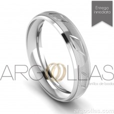 Argolla Clásica Oro 10K 4mm Diamantada (Oro Amarillo, Oro Blanco, Oro Rosa) MOD: 264-4B